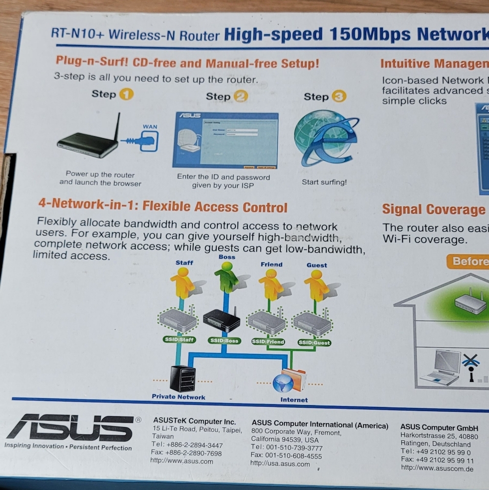ASUS Wireless-N RT-N10+ Router Black - Picture 5 of 6